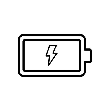 Pil, pil şarjı - vektör simgesi. Vektör illüstrasyonu