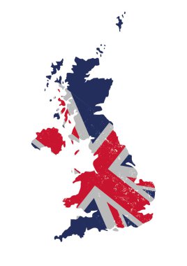 Büyük Britanya 'nın silueti. Vektör illüstrasyonu