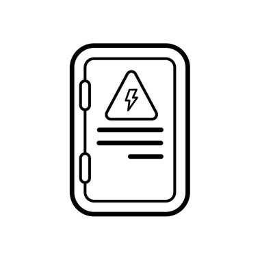 Elektrik kutusu şalteri - vektör simgesi. Vektör illüstrasyonu