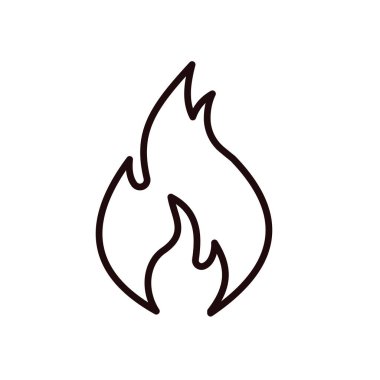 Alev ateşi - vektör simgesi. Vektör illüstrasyonu