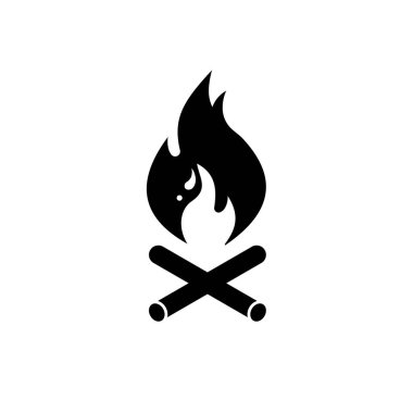 Şenlik ateşi - vektör ikonu. Vektör illüstrasyonu