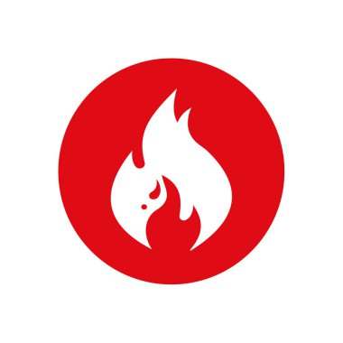 Alev ateşi - vektör simgesi. Vektör illüstrasyonu