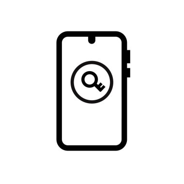 Kilitli telefon şifresi. Vektör illüstrasyonu