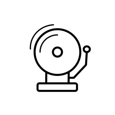 Zil, alarm - vektör simgesi. Vektör illüstrasyonu