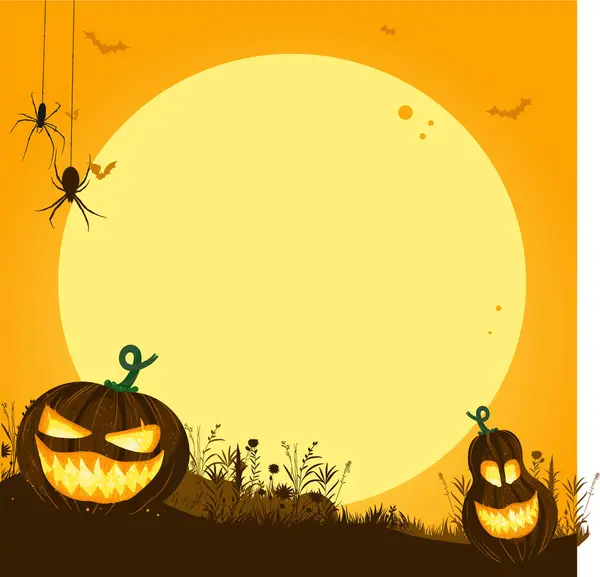 Happy halloween background template vector illustration — Illustration Happy Halloween Background Template Vector Illustration — Stock Vector