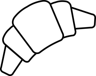 Kruvasan ağ simgesi vektör illüstrasyonu