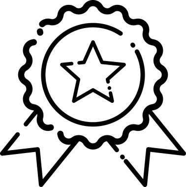 rozet ödülü web simgesi vektör illüstrasyonu