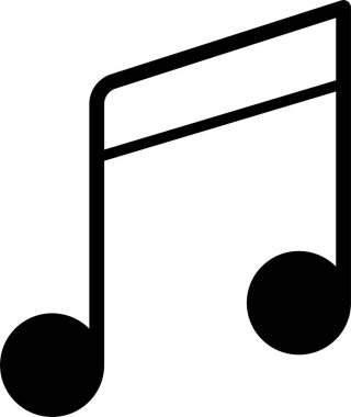 müzik notası web simgesi vektör illüstrasyonu