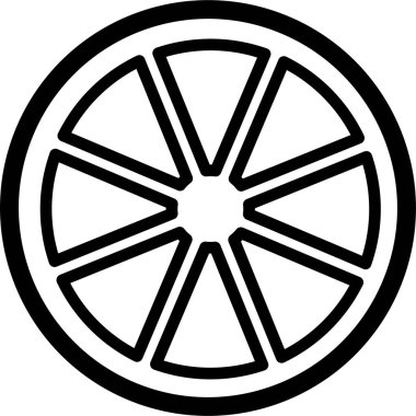 tekerlek ağ ikonu vektör çizimi