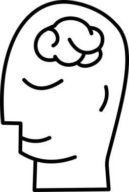 İnsan beyni web simgesi vektör çizimi