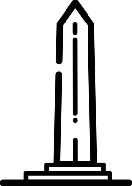 anıt web simgesi vektör illüstrasyonu