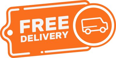 ücretsiz dağıtım etiketi vektör illüstrasyonu