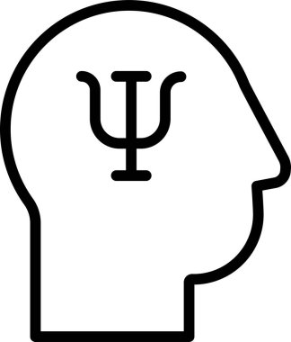 Beyin zihin simgesi ana hat biçiminde