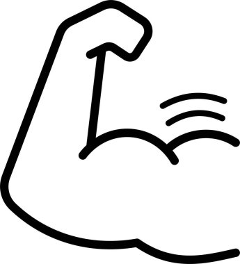 bicep web simgesi vektör illüstrasyonu