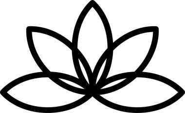 Nilüfer çiçeği web simgesi vektör illüstrasyonu