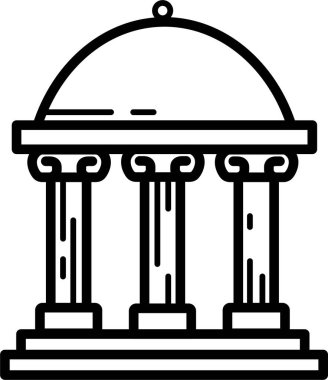 Banka binası, düzenler için vektör resmini temizle