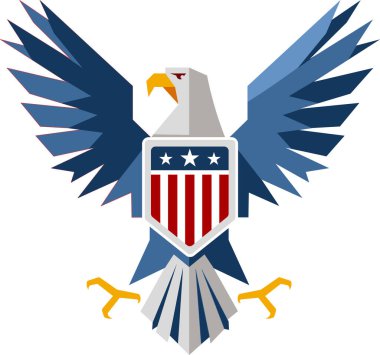 ABD bağımsızlık günü kart şablonu, vektör tasarımı