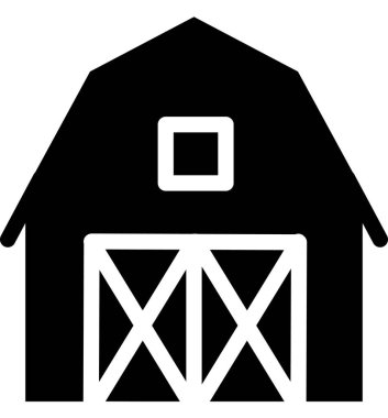 ahır ağ simgesi vektör illüstrasyonu