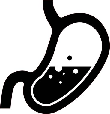 Mide ağ ikonu vektör illüstrasyonu