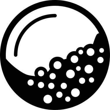 Golf topu simgesi, vektör illüstrasyonu