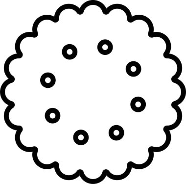 Bisküvi Web simgesi vektör illüstrasyonu