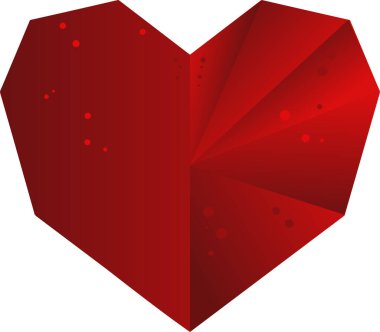 kırmızı kalp web simgesi vektör illüstrasyonu