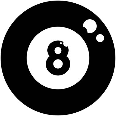 Bilardo web simgesi vektör illüstrasyonu