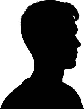 Beyaz arkaplanda vektör adam silueti