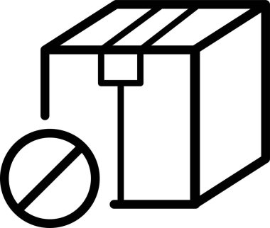 kutu teslim lojistik simgesi, vektör 