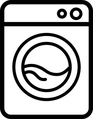 çamaşır makinesi web simgesi vektör çizimi