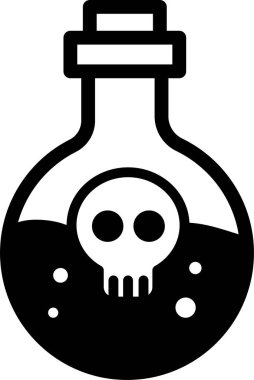 şişe şişesi zehir ikonu ana hatlarıyla