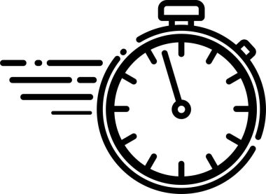 Saat simgesi, basit vektör illüstrasyonu