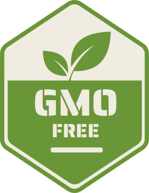 gmo serbest etiket vektör çizimi