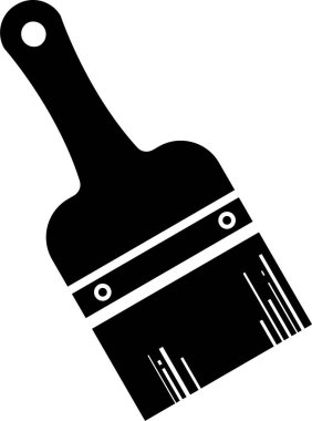 Büyük boya fırçası simgesinin siyah silueti