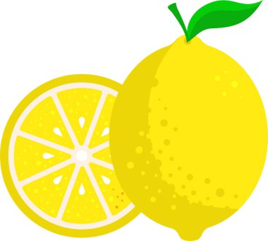 Lemon, beyaz arkaplanda renk çizimi
