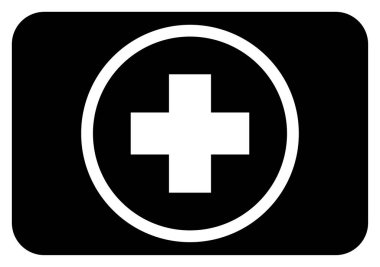 Düz biçimli ilk yardım çantası simgesi