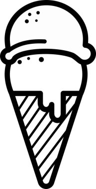 Dondurma ağı ikonu. Vektör illüstrasyonu