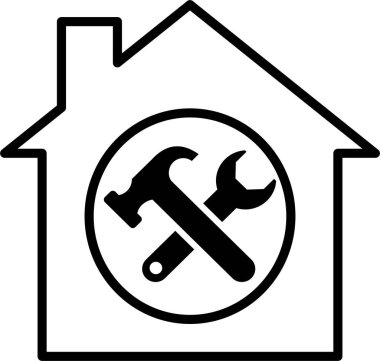 Onarım ve servis satırı vektör simgesi.