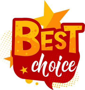 En iyi seçim etiket vektör çizim