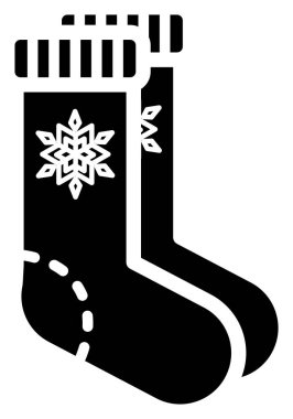 Kar tanesi desenli iki şenlikli kış çorabı.