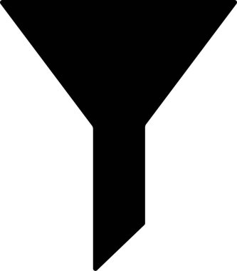 Beyaz arkaplanda özet biçiminde filtre simgesi 