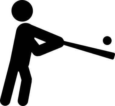 Beyzbol web simgesi vektör illüstrasyonu