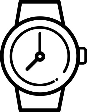 Wrish saat web simgesi vektör illüstrasyonu