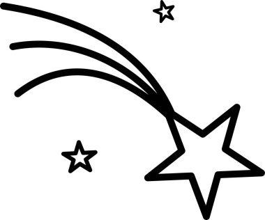 Kayan yıldız web simgesi vektör çizimi