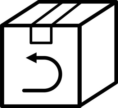 kutu paketi dağıtım web simgesi vektör illüstrasyonu