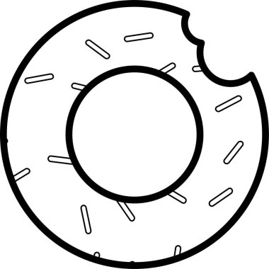 donut web simgesi vektör illüstrasyonu