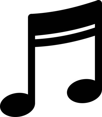 Müzik notası web simgesi vektör illüstrasyonu