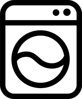 çamaşır makinesi web simgesi vektör çizimi