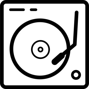 Müzik Oynatıcı Web simgesi vektör illüstrasyonu