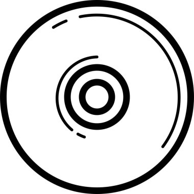 cd disk web simgesi vektör çizimi